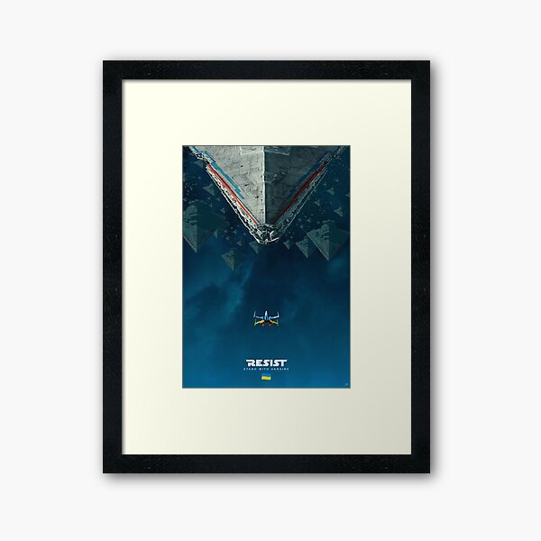 Resist #StandWithUkraine Framed Art Print