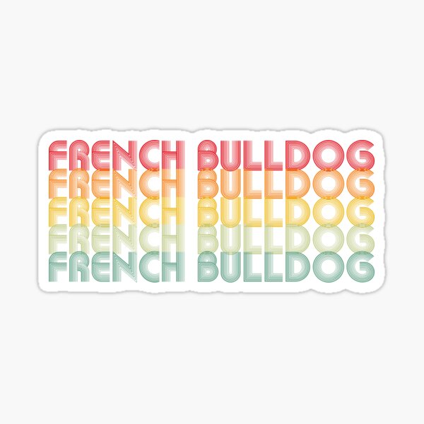 French Bulldog Retro Design Sticker