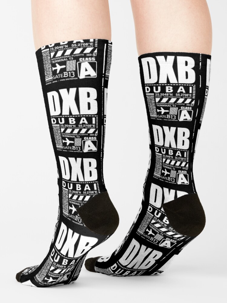 "Dubai International Airport DXB" Socks for Sale by AlmaStudio Redbubble