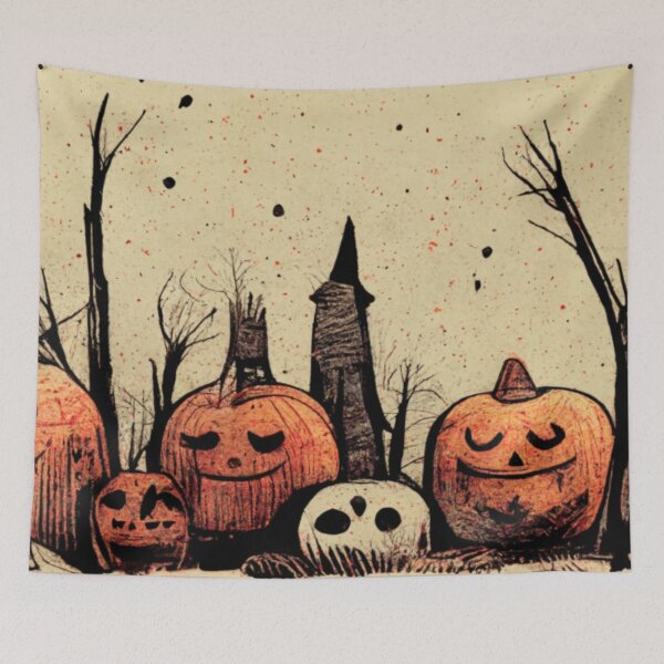 Item preview, Groovy pumpkins spooky house designed and sold by Mirochan80.