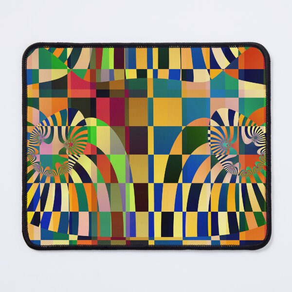 Item preview, Abstract plaid pattern in mid-century colors designed and sold by ivanoel.