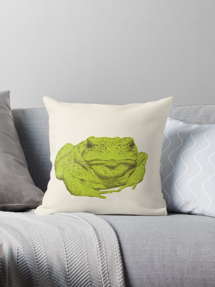 Throw Pillow, A Toad Named Ali designed and sold by Dan Tabata