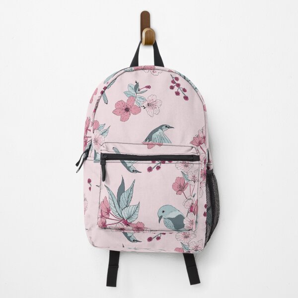 Item preview, Cherry blossom and japanese bird on pink background designed and sold by Karine-LaSalle.