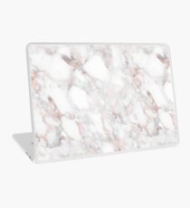 Rose Gold Marble White Laptop Skin