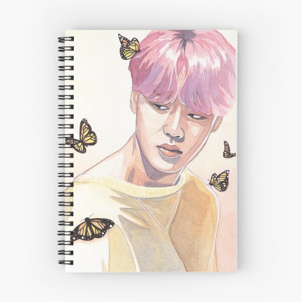 Item preview, Park Jimin Butterflies Watercolour Painting designed and sold by NiamhYoungArt.