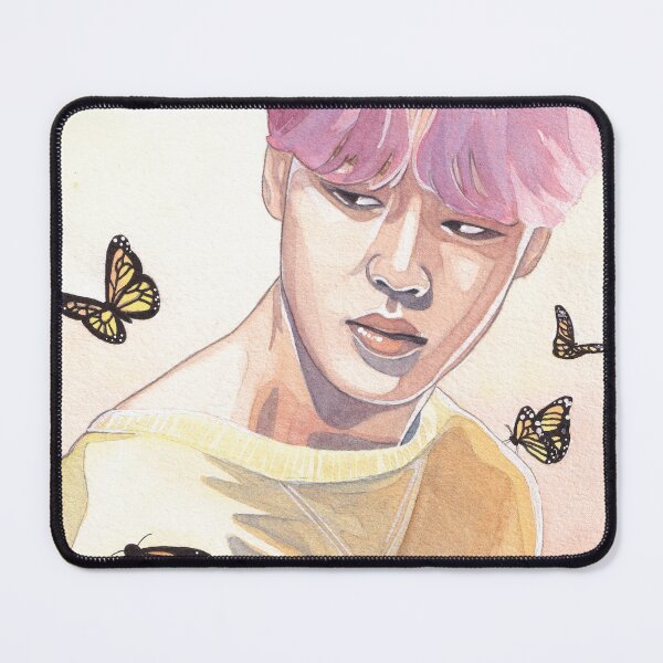 Item preview, Park Jimin Butterflies Watercolour Painting designed and sold by NiamhYoungArt.