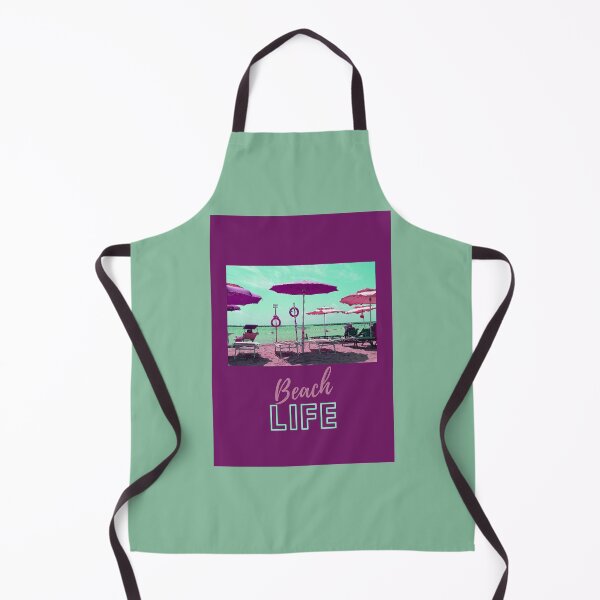 Item preview, BEACH LIFE digitally processed photo with umbrellas on the beach designed and sold by Posteria.