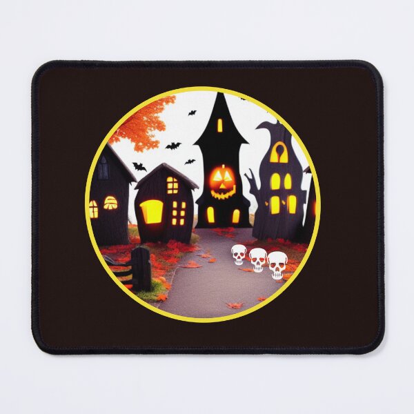 Item preview, RETRO HALLOWEEN VILLAGE designed and sold by starfishstuff.