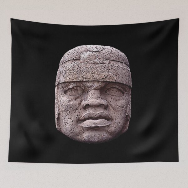 Item preview, Olmec Colossal Head Painting Giant Statues Mexico Olmec Head  designed and sold by Anthlete.