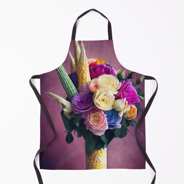 Item preview, Roses and rainbow flowers and corn cobs bouquet in a vase designed and sold by NonSonoKoreano.