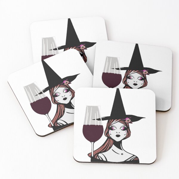 Item preview, Witches and Wine Halloween Red Wine Lover 2 designed and sold by MindGlowArt.