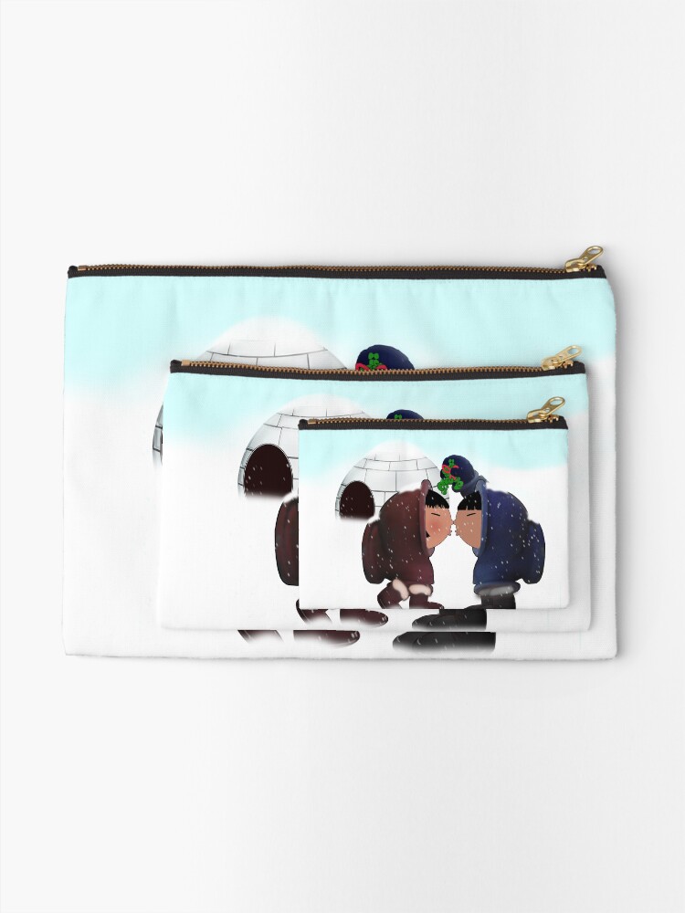 Alternate view of Mistletoe Time! Zipper Pouch