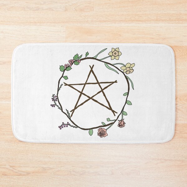 Item preview, Pentacle surrounded by flowers  designed and sold by Becky-Marie.