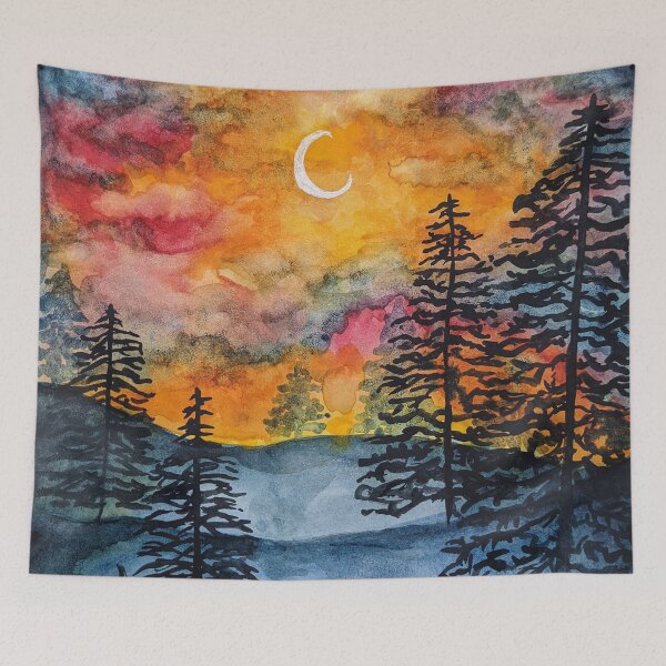 Item preview, Sunset Crescent Moon designed and sold by bethfrostart.