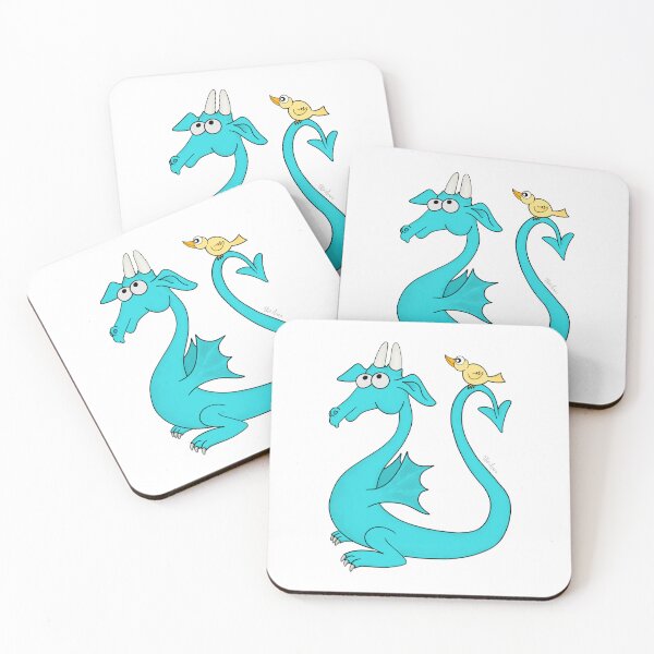 A Dragon With the Bird in the Tail Coasters (Set of 4)
