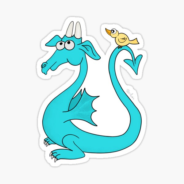 A Dragon With the Bird in the Tail Sticker