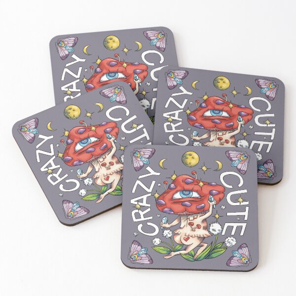 Item preview, Crazy Cute Mushroom colorful illustration design designed and sold by Sanne-Marie Kohlmann.