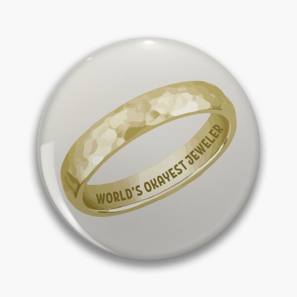 Item preview, World's okayest jeweler funny metalsmith gold ring jewelry making meme designed and sold by MetalicBabe.