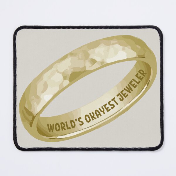 Item preview, World's okayest jeweler funny metalsmith gold ring jewelry making meme designed and sold by MetalicBabe.