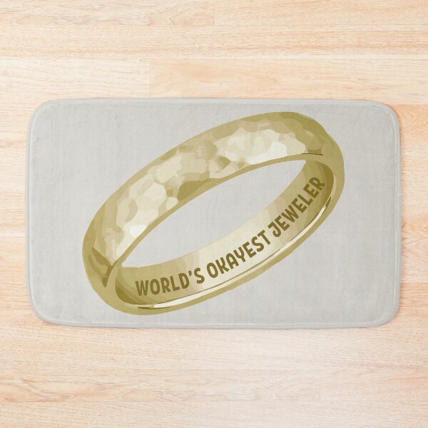 Item preview, World's okayest jeweler funny metalsmith gold ring jewelry making meme designed and sold by MetalicBabe.
