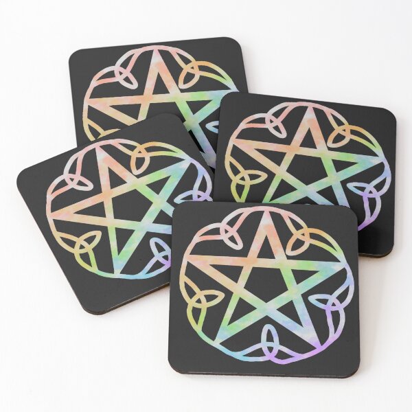 Item preview, Rainbow pentacle with triquetras designed and sold by Becky-Marie.
