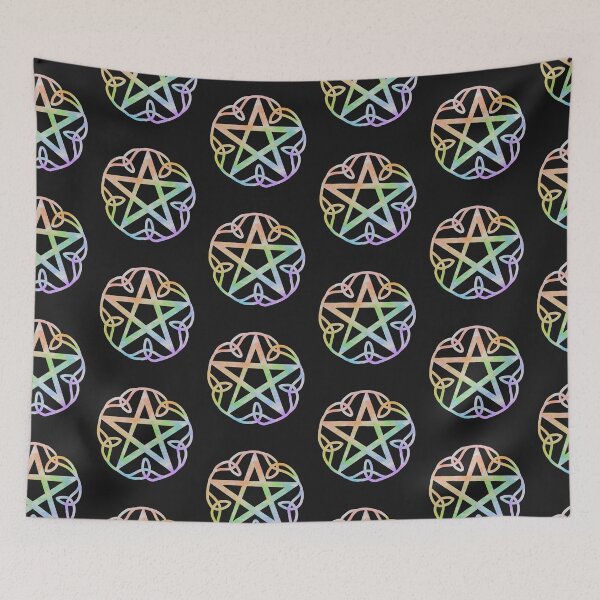 Item preview, Rainbow pentacle with triquetras designed and sold by Becky-Marie.