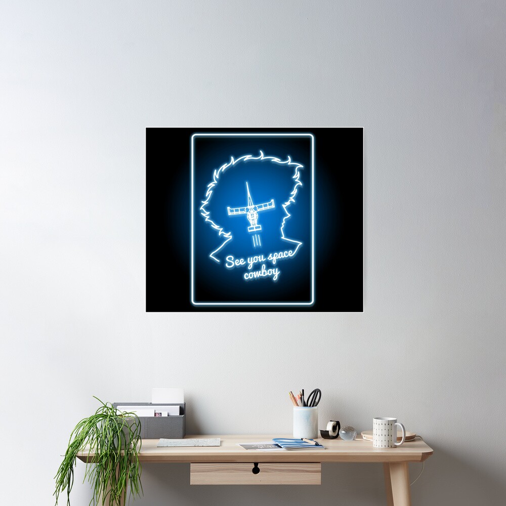 Neon space cowboy Poster