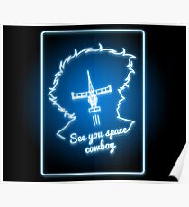 Neon Weltraum Cowboy Poster