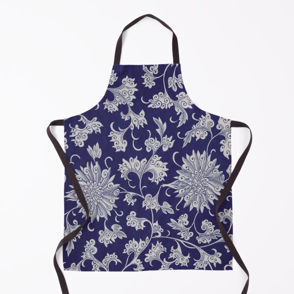 Artikelvorschau, Florales blaues klassisches Vintage-Textilmuster, dekorative Kunst, Toile de Jouy-Stil entworfen und verkauft von LeAllureVintage.
