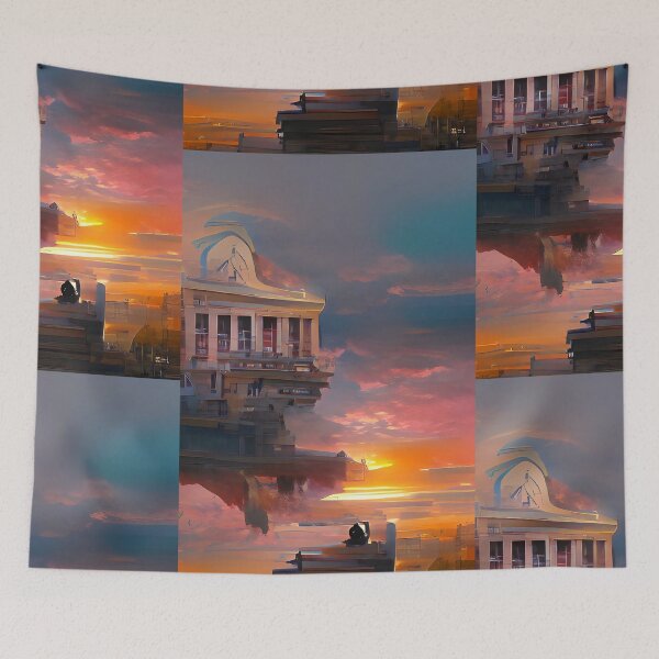 Item preview, Peach Sunset Library island | National library week designed and sold by PsychicLove.
