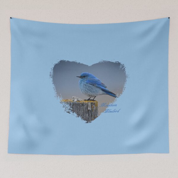 Item preview, Mountain Bluebird Heart designed and sold by Whisperingpeaks.