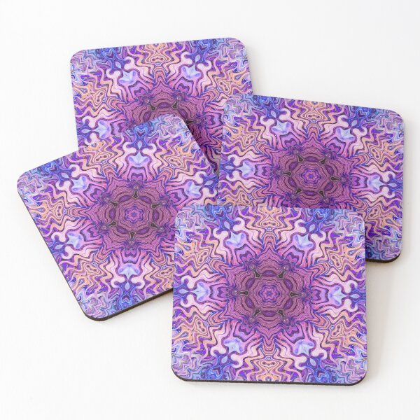 Item preview, Boho Vibes Abstract Mandala Maximalism Hippie Style Eclectic Mix of Lilac Blue Purple Pink 5 of 16 designed and sold by Beachy.