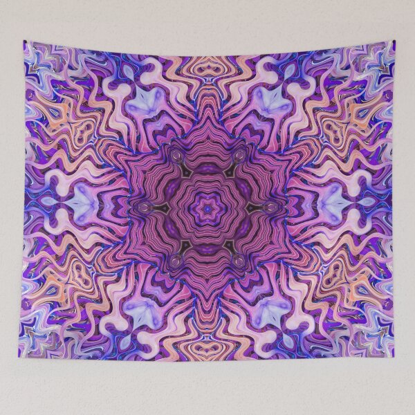 Item preview, Boho Vibes Abstract Mandala Maximalism Hippie Style Eclectic Mix of Lilac Blue Purple Pink 5 of 16 designed and sold by Beachy.