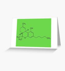 THC (Marijuana) Molecule Greeting Card