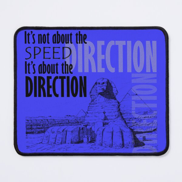 Item preview, Direction It's Not About The Speed It's About The Direction Blue Background designed and sold by SpiritGifts.