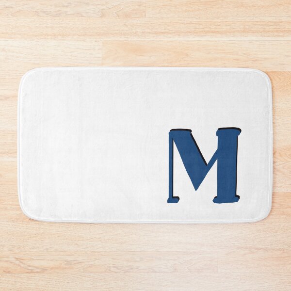 Item preview, Letter M Blue initial monogram alphabet capital M designed and sold by Antique-Gifts.