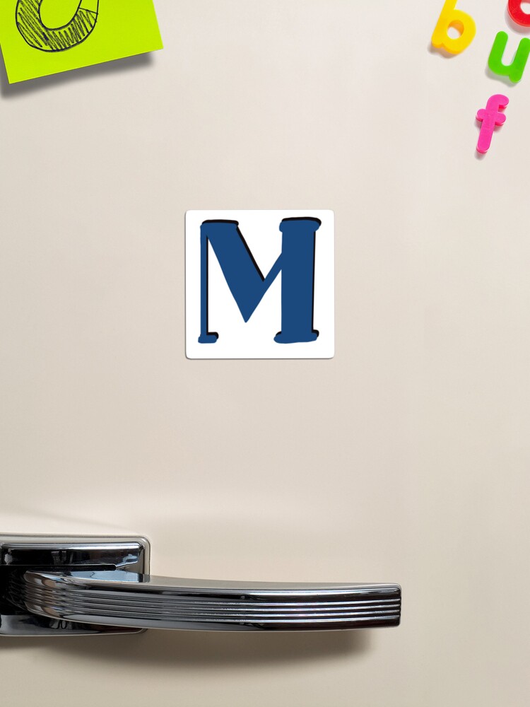 Capital Letter T Monogram Gradient Pink Blue White - Monogram - Magnet