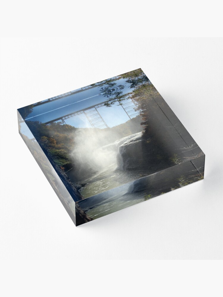 Alternate view of Autumn Falls Acrylic Block