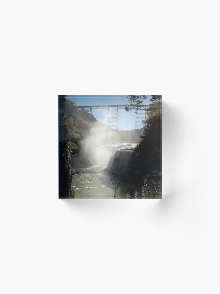 Alternate view of Autumn Falls Acrylic Block
