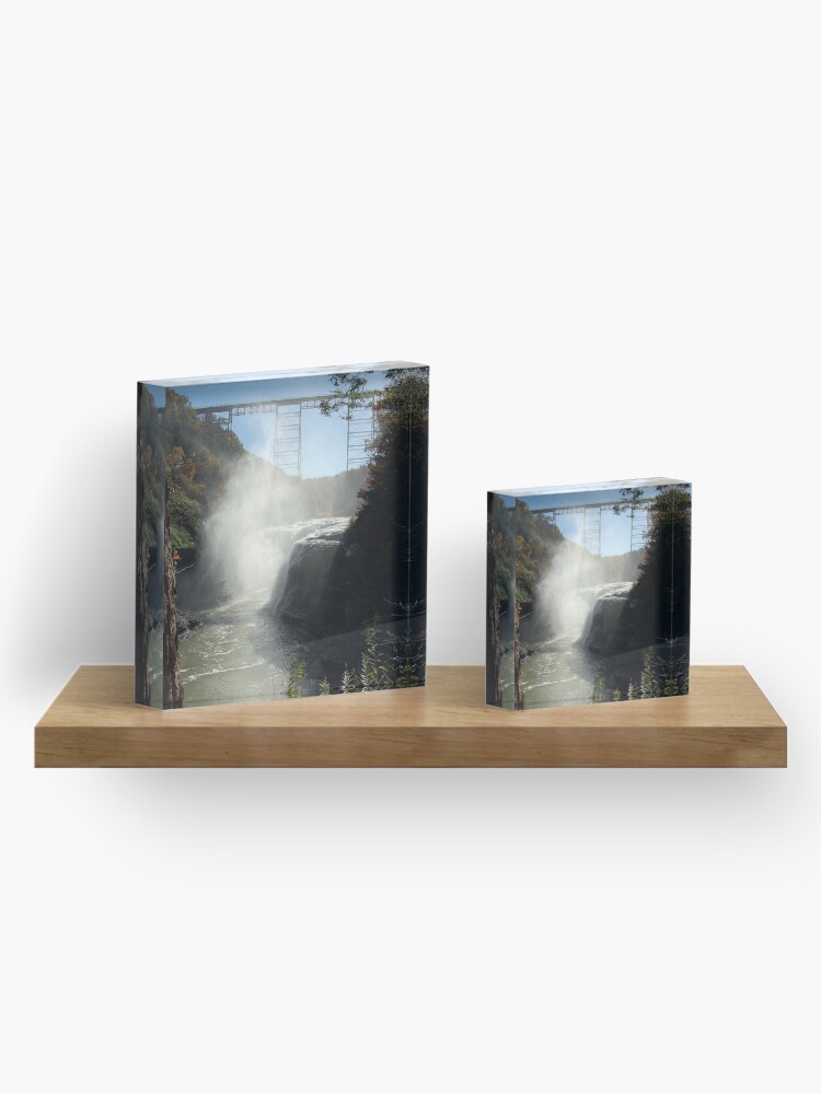 Alternate view of Autumn Falls Acrylic Block