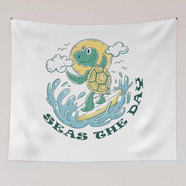 Item preview, Surfing - Seas The Day designed and sold by Shirtey.