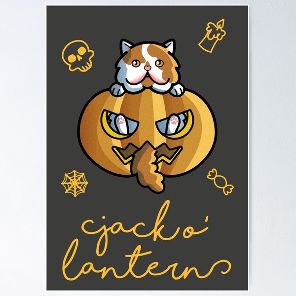 Item preview, pumpkin cat designed and sold by Sarya Art.