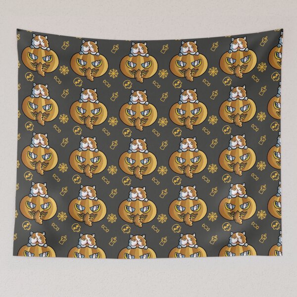 Item preview, pumpkin cat designed and sold by Sarya Art.