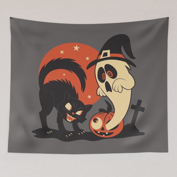 Item preview, Retro Halloween Scene designed and sold by Kappacino Creations.