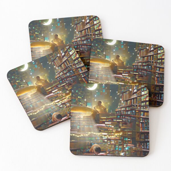 Item preview, Moonlight Library | National library week | literacy week designed and sold by PsychicLove.