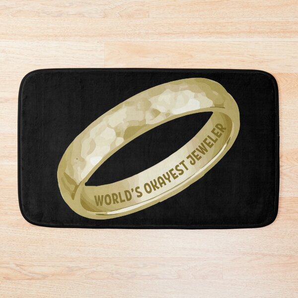 Item preview, World's okayest jeweler funny metalsmith gold ring jewelry making meme designed and sold by MetalicBabe.