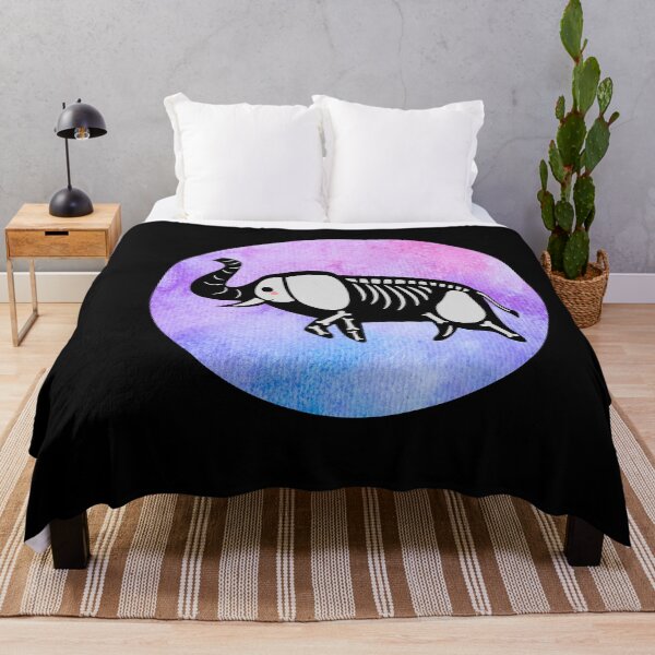 Item preview, Elephant - cartoon xray - round blue, and lilac gradient background - Elephant - cartoon aesthetic - Halloween designed and sold by Mechanical-Artt.