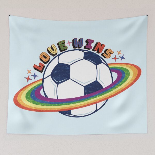 Item preview, Love Wins Planet Soccer LGBTQIAP designed and sold by Numero14.