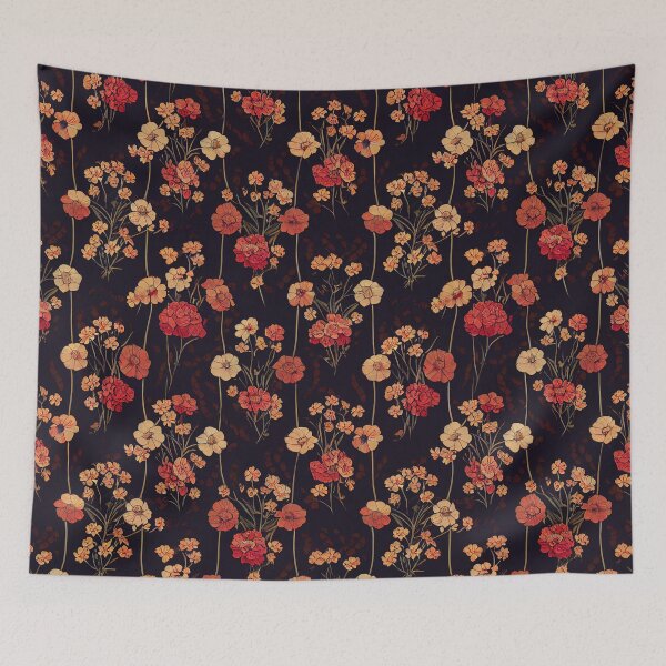 Item preview, Red Flowers Elegant Vintage Pattern designed and sold by trajeado14.