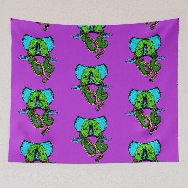 Item preview, Elephant psychedelic octopus elefante psicodelico polvo designed and sold by Tereza Skatera.